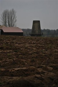 windmill and ploughed land at nutbourne